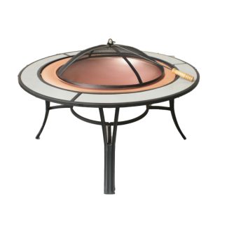 Round fire pit with steel table WF-608K
