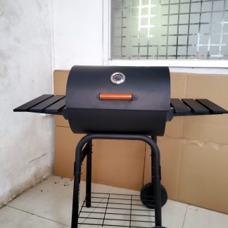 large wooden charcoal grill with storage space; garden grill; grill cart; suitable for use in gardens, terraces, or camping areas WU-X5040