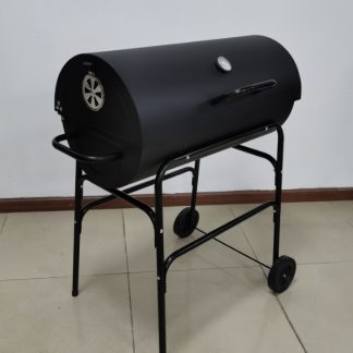 wooden charcoal grill for camping and picnics. Wooden Coal Grill – Portable, Large Grill with Thermometer WU-7542