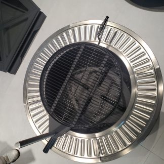 wooden fire pit charcoal grill for camping and picnics grill with lifting cooking grid WF-G800R