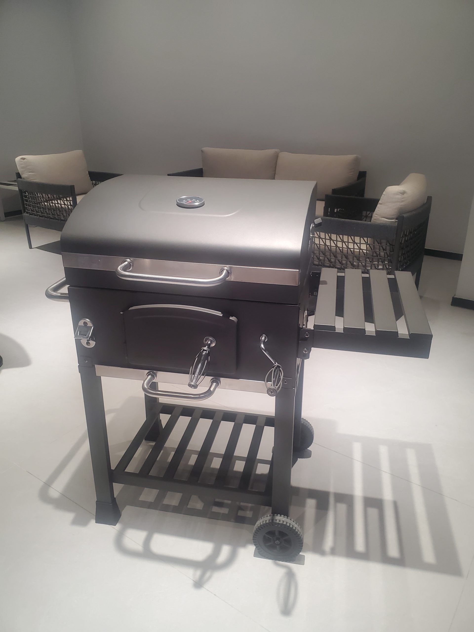 BBQ Wood-Fired Grill Cart, Outdoor Garden Grill, Barbecue Smoker, Wood-Fired Grill Station WU-BOXMH - Image 2