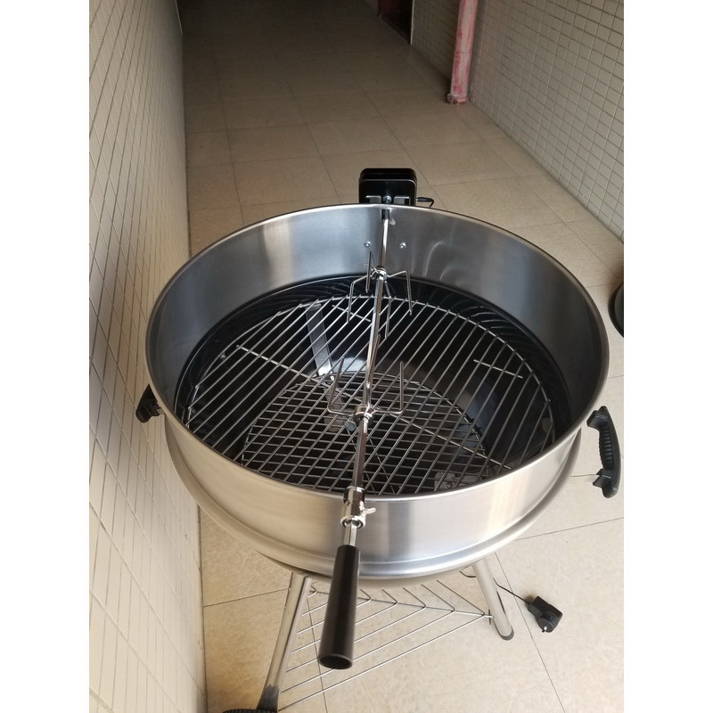 Portable silver trolley grill