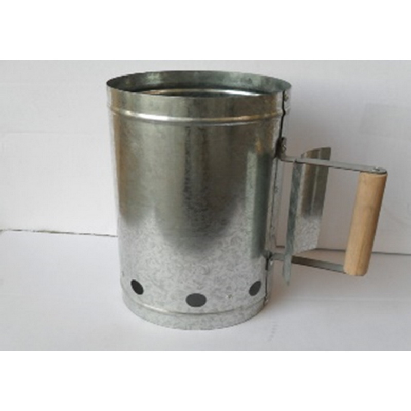 Galvanized steel charcoal starter