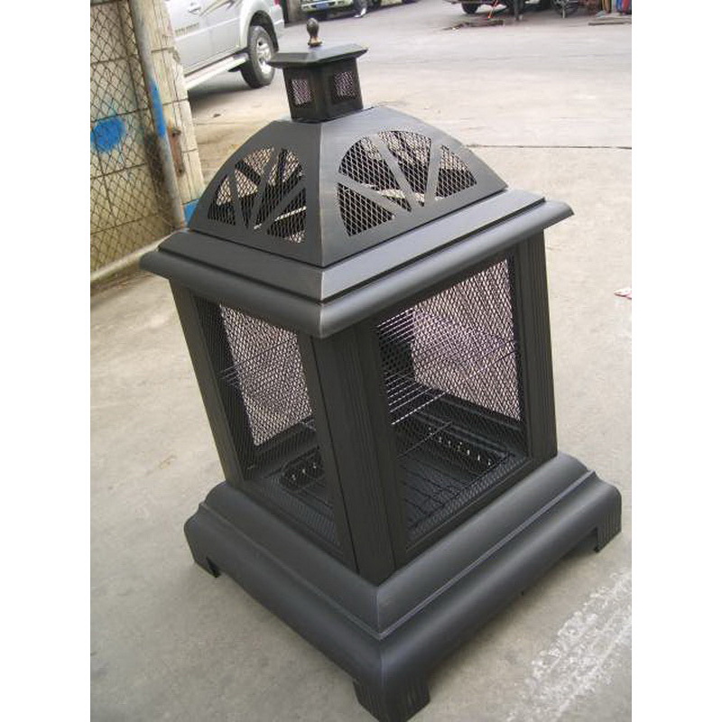 Black outdoor garden heater