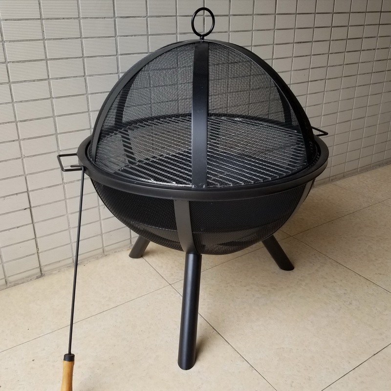 Half ball fire pit