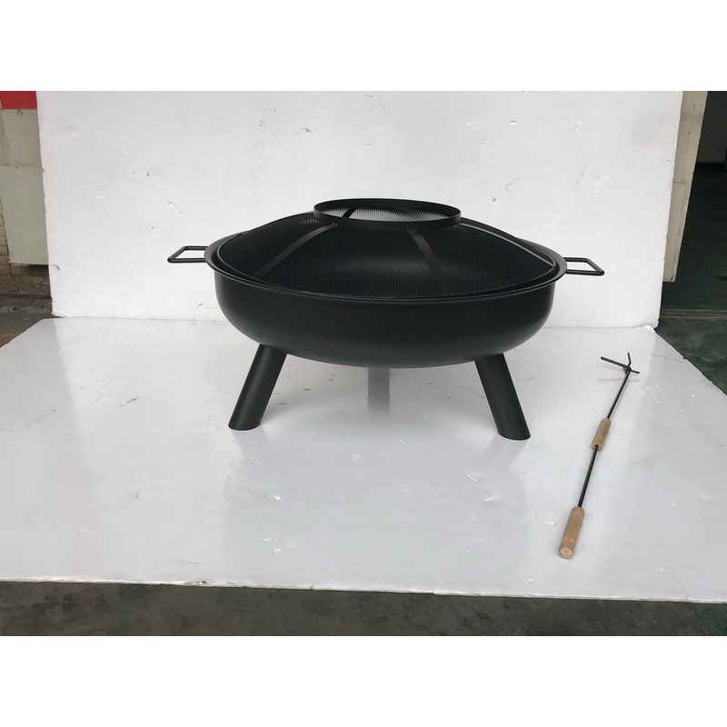 Black outdoor garden heater