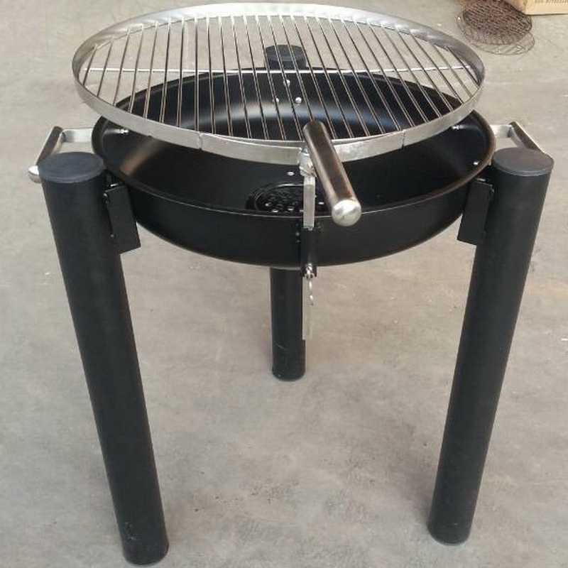 23.5 inch Fire pit with movable cooking grid