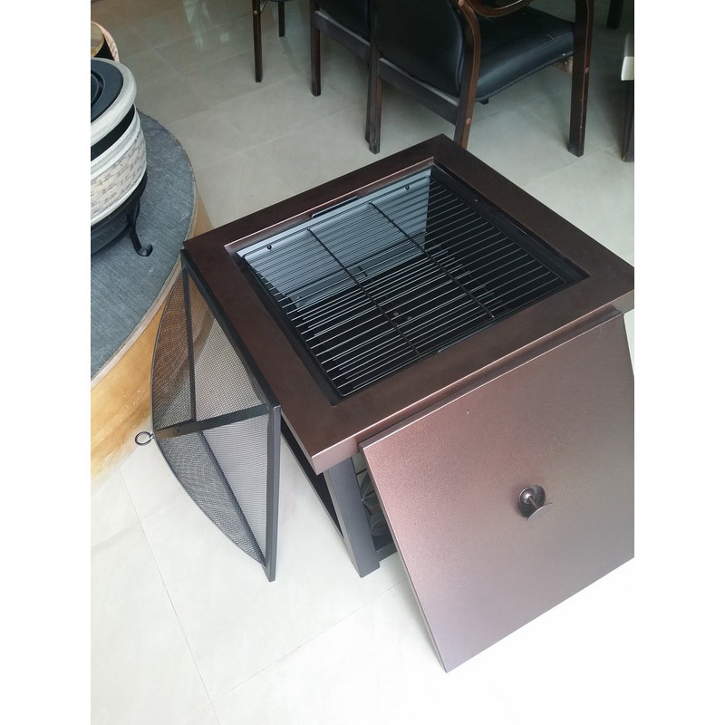 Black outdoor garden heater