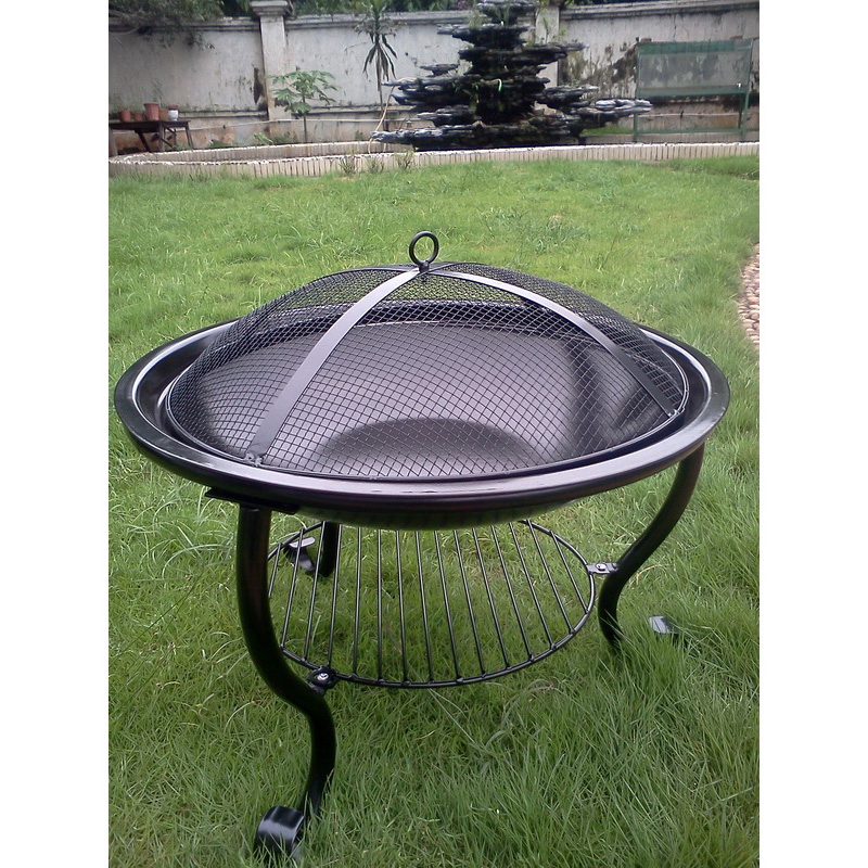 Black outdoor garden heater