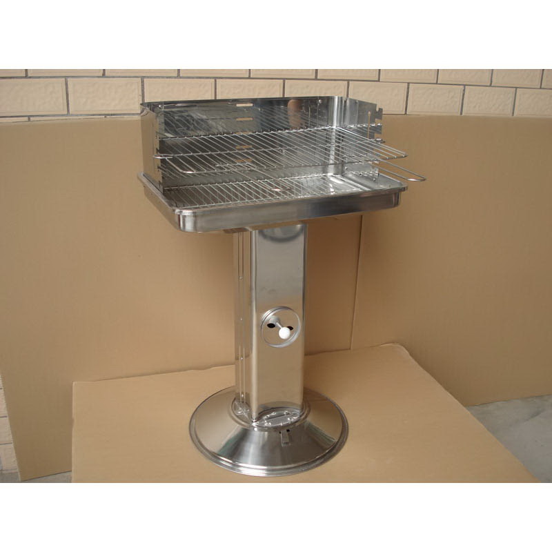 stainless steel charcoal barbecue