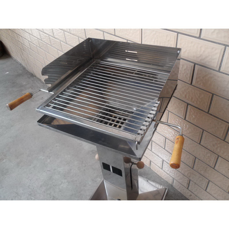 stainless steel charcoal barbecue