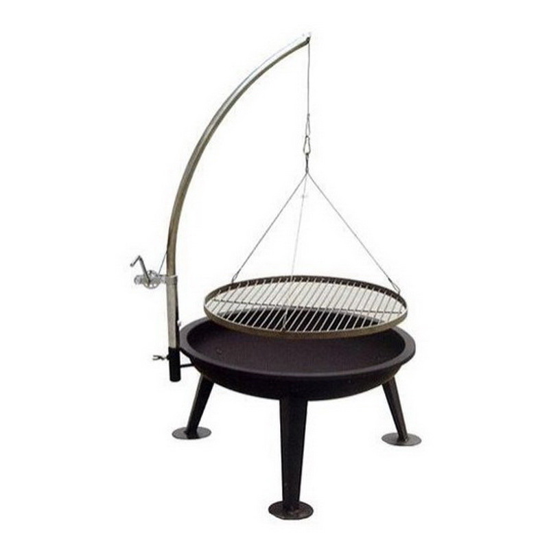 Swing grill and fire pit