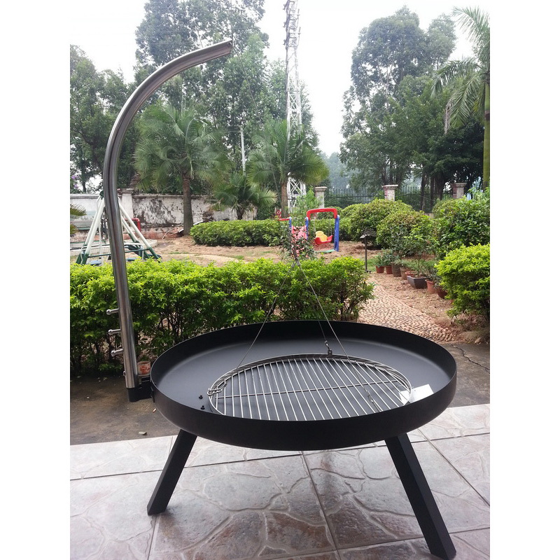 Swing grill and fire pit